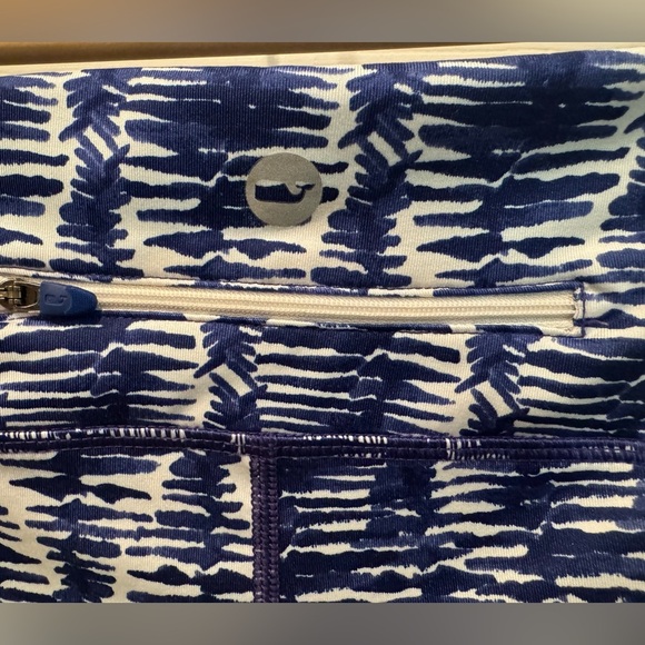 Vineyard Vines Womens Leggings Performance Capri Blue & White Pattern Size Small - Picture 5 of 10